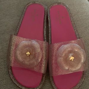 Kate spade glitter slides